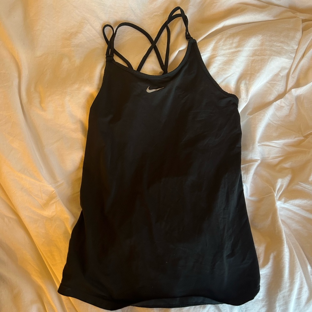 Black Nike Cross Back Tank Top